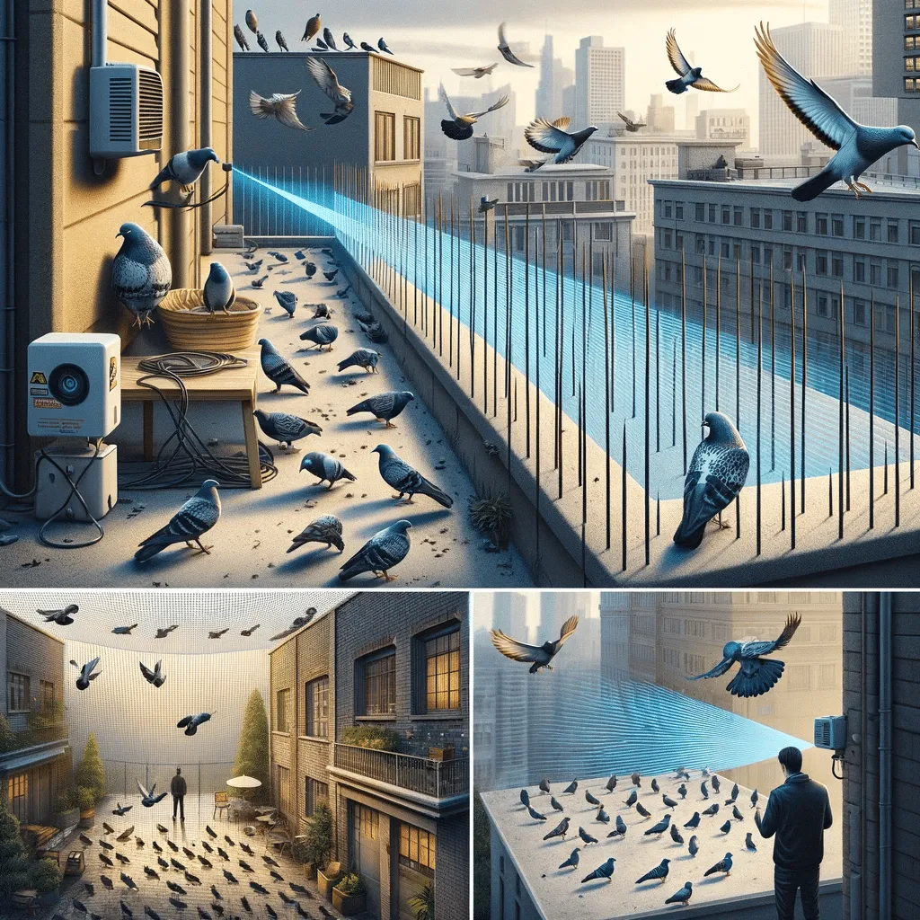 collage di foto che riprendo un'infestazione dei picconi che vengono poi allontanati con dei sistemi professionali