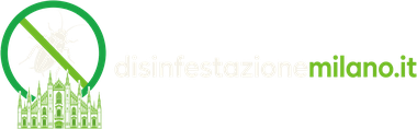 Logo disinfestazionemilano.it su fondo scuro